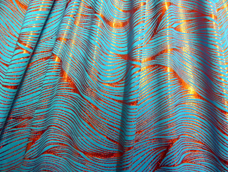 1.Turquoise-Red Crazy Wave Hologram